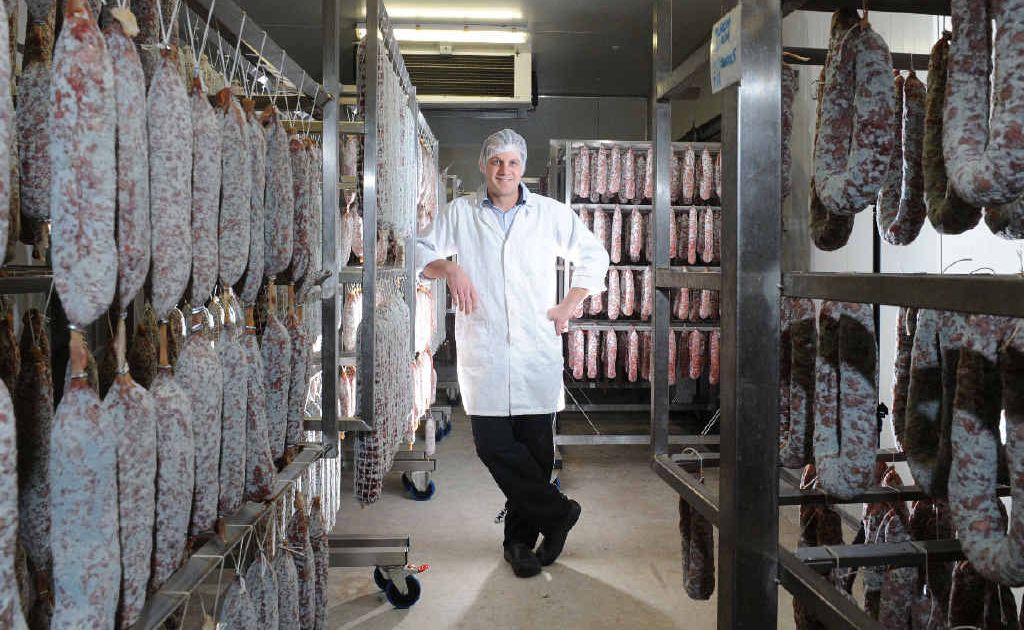 Salumi Australia co-founder Michael Dlask photographed at there Billinudgel Factory with their products. Their product will feature at the Ballina Food and Wine festival. Salumi Australia co-founder Michael Dlask photographed at there Billinudgel Factory with their products. Their product will feature at the Ballina Food and Wine festival.
